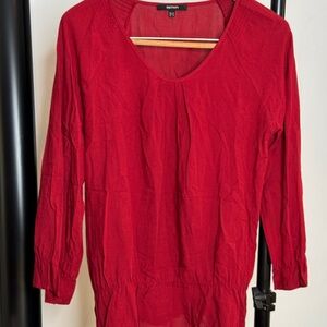 Elegant Red Women's Blouse